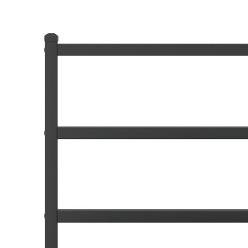 Sengeramme med sengegavl 100×200 cm - metal, sort