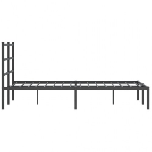 Sengeramme med sengegavl 120×190 cm - metal, sort