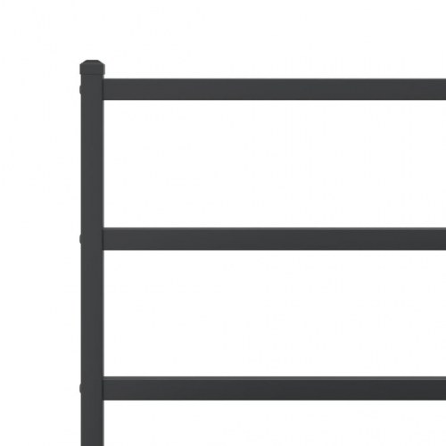 Sengeramme med sengegavl 120×190 cm - metal, sort