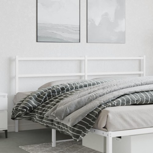 Udskiftnings-sengegavl i metal 193 cm - hvid