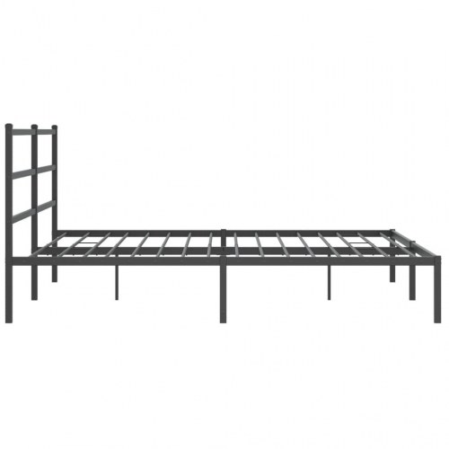 Sengeramme med sengegavl 180×200 cm - metal, sort