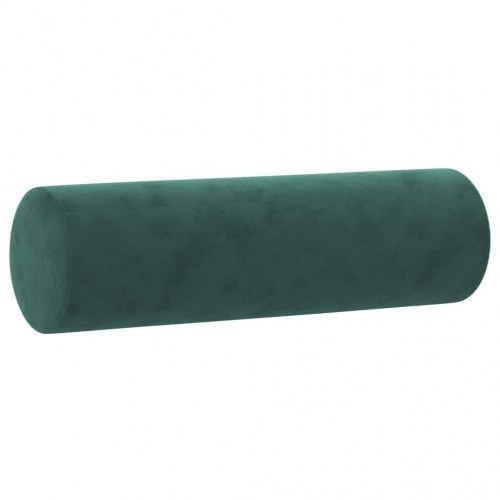 2-personers sofa i velour med pyntepuder - 120 cm, mørkegrøn