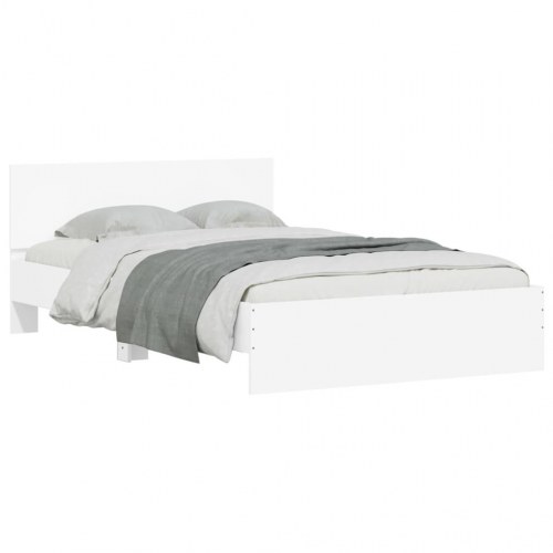Sengeramme med sengegavl 120 x 190 cm - hvid