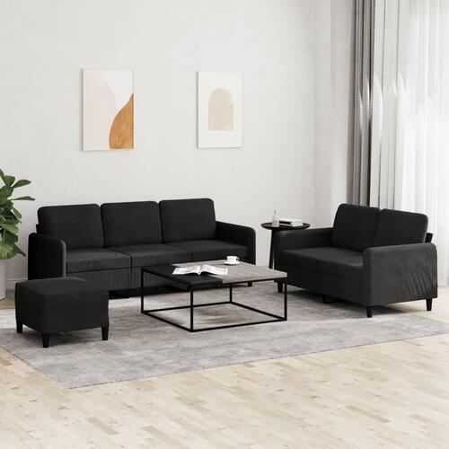 3 personers sofa velour sort