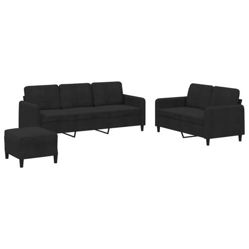3 personers sofa velour sort