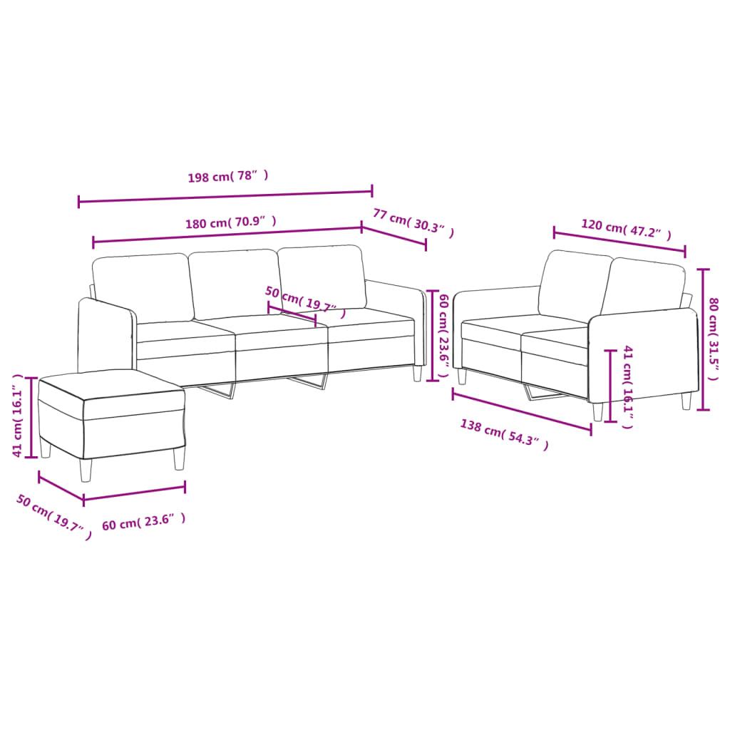 3 personers sofa velour sort