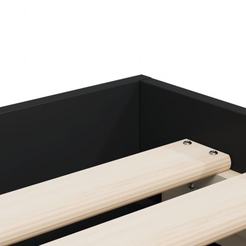 Sengeramme med skuffer 100×200 cm i konstrueret træ - sort