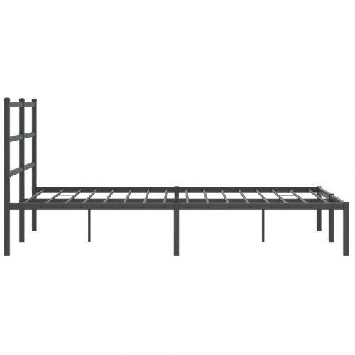Sengeramme med sengegavl 140 x 190 cm - metal, sort