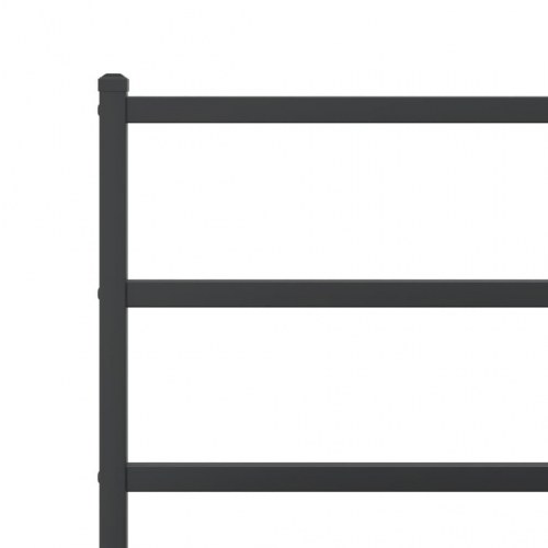 Sengeramme med sengegavl 140 x 190 cm - metal, sort