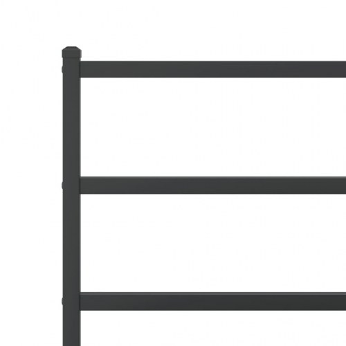 Sengeramme med sengegavl i metal - 193×203 cm, sort