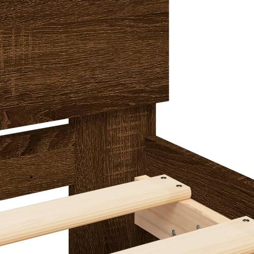 Sengeramme m. sengegavl 100x200 cm uden madras brunt eg