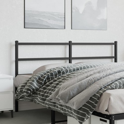Sengegavl 160 cm metal sort