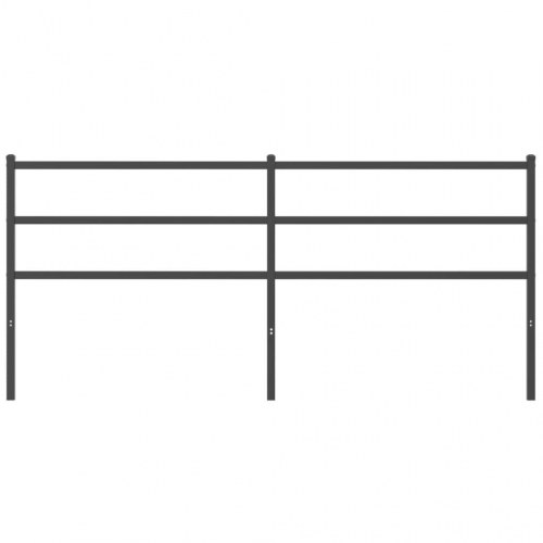 Sengegavl i metal 193 cm - sort, klassisk design