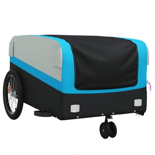 Cykelanhænger 45 kg - jern, sort/blå
