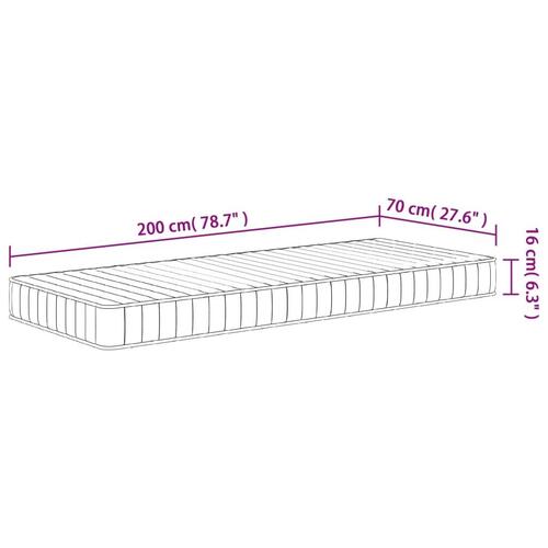 Skummadras 70x200 cm medium blød