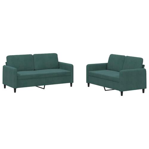2 personers sofa velour mørkegrøn