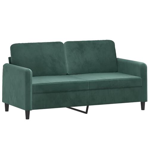 2 personers sofa velour mørkegrøn