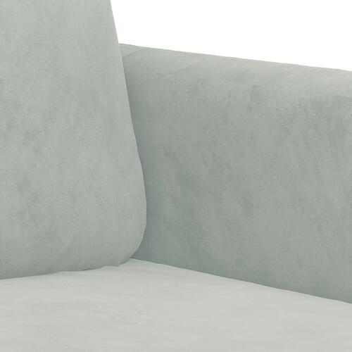 2 personers sofa velour lysegrå