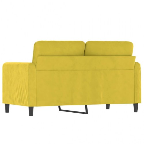 2-personers sofa i fløjl - gul, sædebredde 120 cm