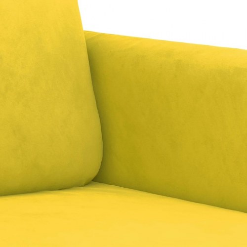2-personers sofa i fløjl - gul, sædebredde 120 cm