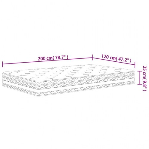 Springmadras med pocketfjedre 120×200 cm - medium fasthed