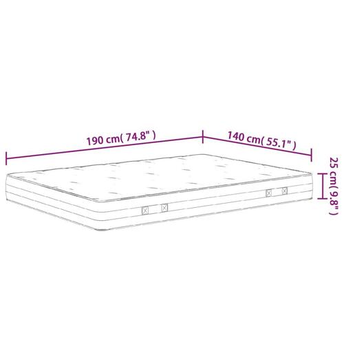 Springmadras m. pocket-fjedre medium fasthed 180x200 cm