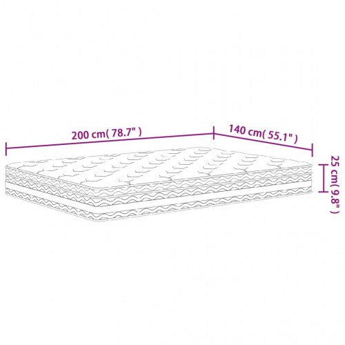 Springmadras med pocketfjedre 140x200 cm - medium fasthed