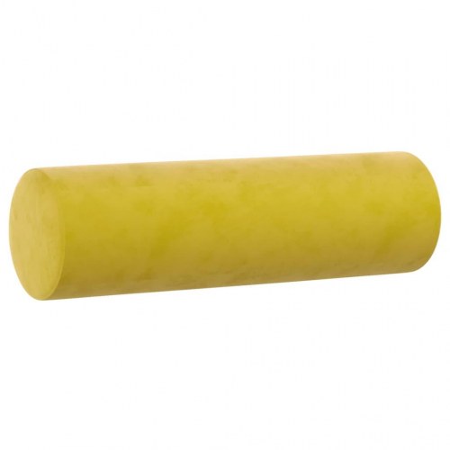 2-personers sofa i velour med pyntepuder - gul, sædebredde 120 cm