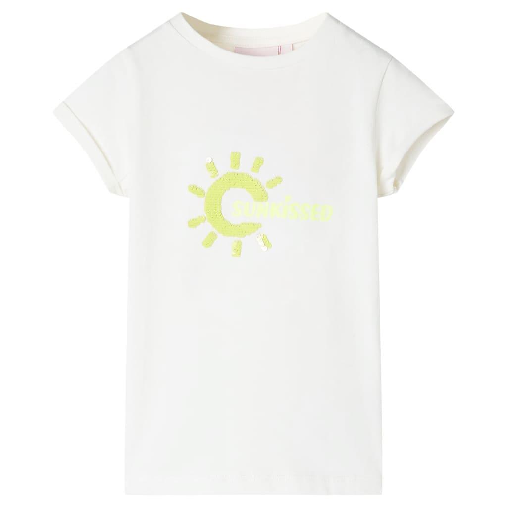 T-shirt til børn str. 128 ecrufarvet