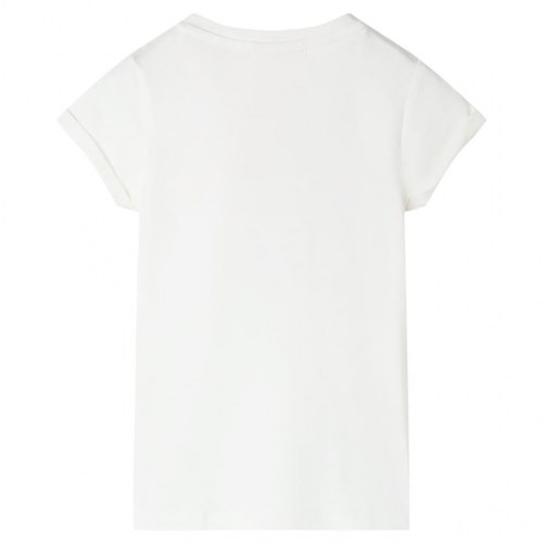 T-shirt til børn str. 128 ecrufarvet