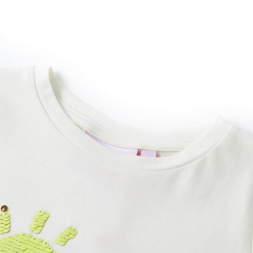 T-shirt til børn str. 104 ecrufarvet