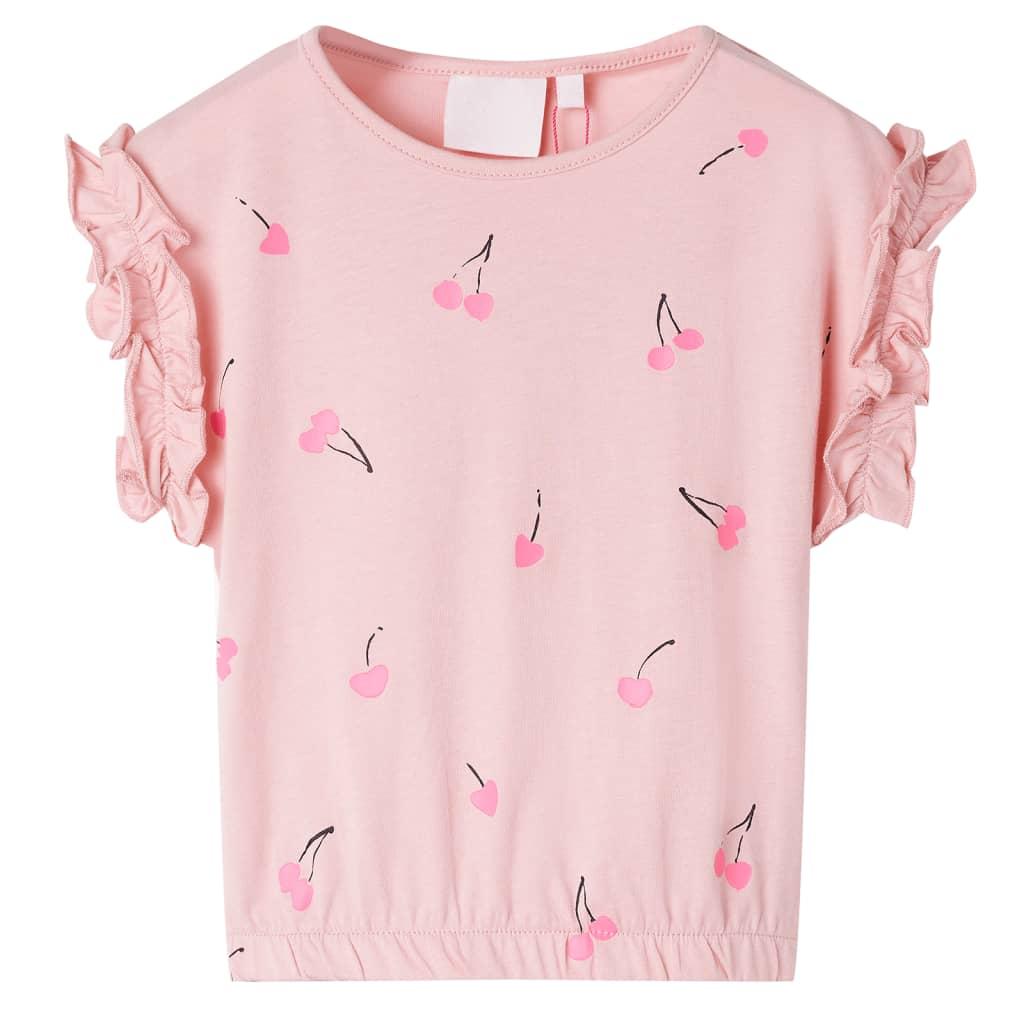 T-shirt til børn str. 116 lyserød
