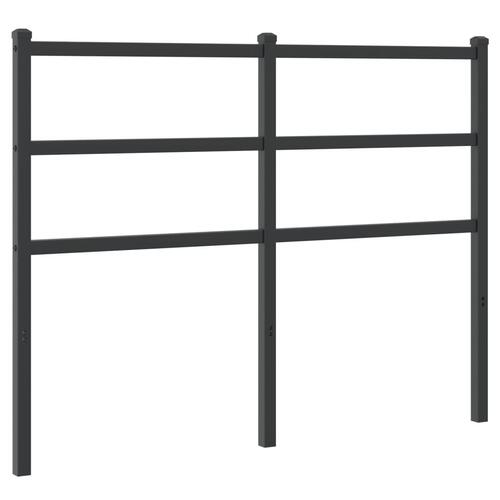 Sengegavl 120 cm metal sort