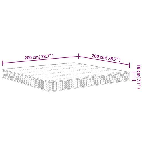 Springmadras med bonellfjedre 200x200 cm medium kingsize
