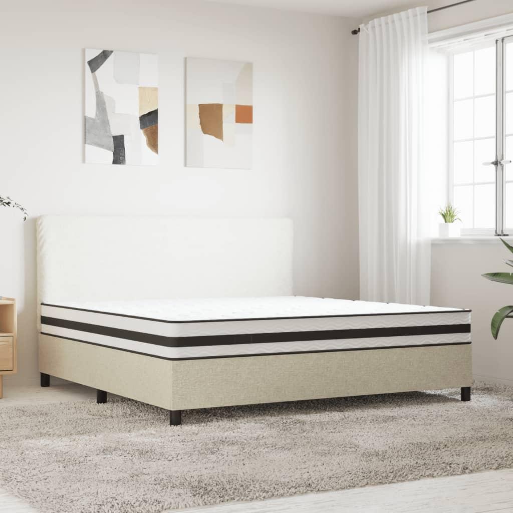 Springmadras med bonellfjedre 200x200 cm medium kingsize
