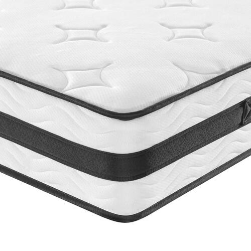 Springmadras med bonellfjedre 200x200 cm medium kingsize
