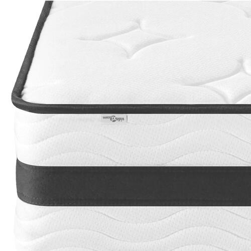 Springmadras med bonellfjedre 200x200 cm medium kingsize
