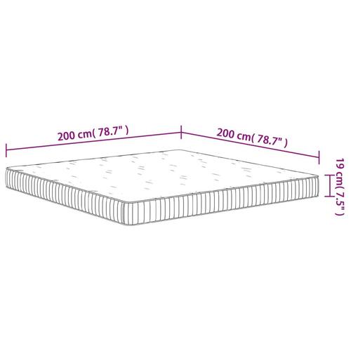 Springmadras m. pocket-fjedre medium 200x200 cm