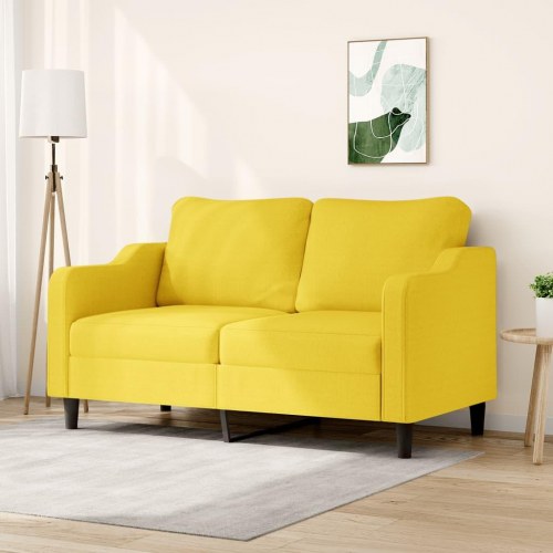 2-personers sofa i stof - 140 cm sædebredde, lysegul