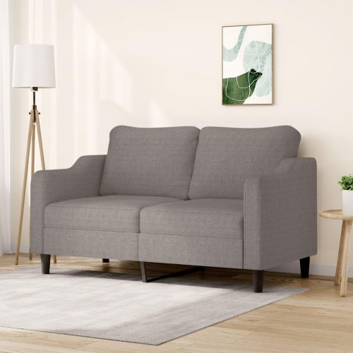 2-personers sofa i stof - 140 cm sædebredde, gråbrun