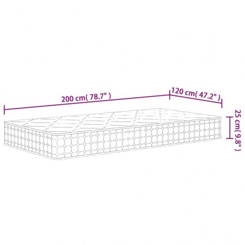 Springmadras med pocketfjedre 120x200 cm - medium fast