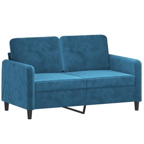 2-personers sofa i fløjl - 120 cm, blå