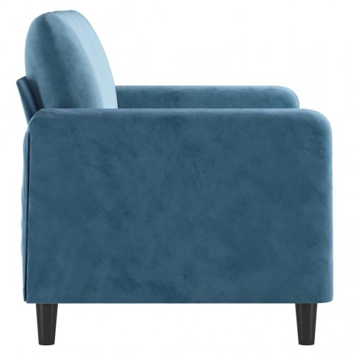 2-personers sofa i fløjl - 120 cm, blå