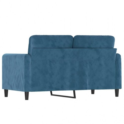 2-personers sofa i fløjl - 120 cm, blå