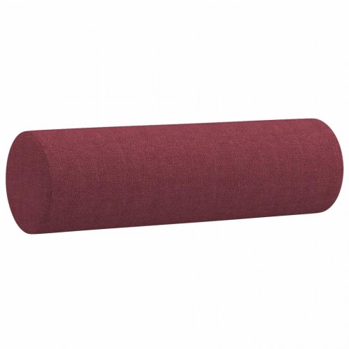 2-personers sofa med pyntepuder - stof, vinrød, sædebredde 140 cm