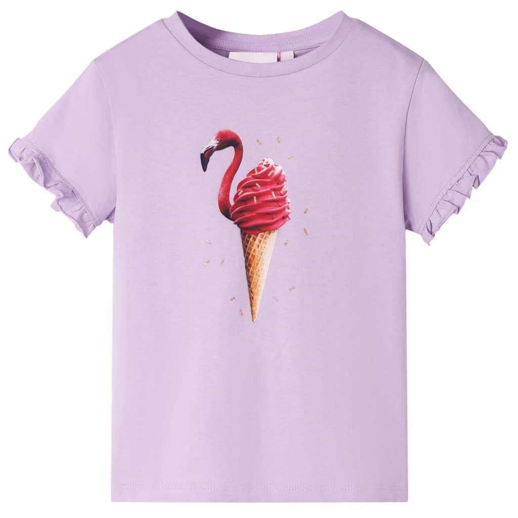 T-shirt til børn str. 104 lilla