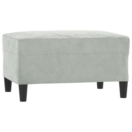 Sofasæt 4 dele velour lysegrå