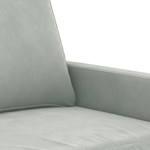 Sofasæt 4 dele velour lysegrå
