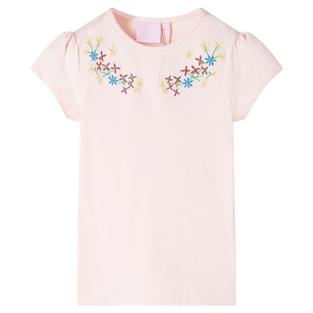 T-shirt til børn str. 116 lyserød