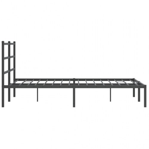 Sengeramme med sengegavl 140×200 cm - metal, sort